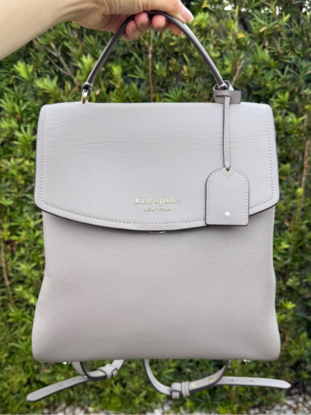 Rare Thompson Medium Kate Spade Gray Backpack Retail $398